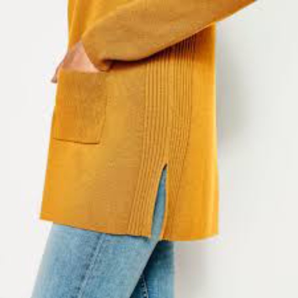 ORVIS SweaterAnyWear Eco-Friendly Merino-Blend Cardigan Gold Mustard M New - Picture 3 of 10